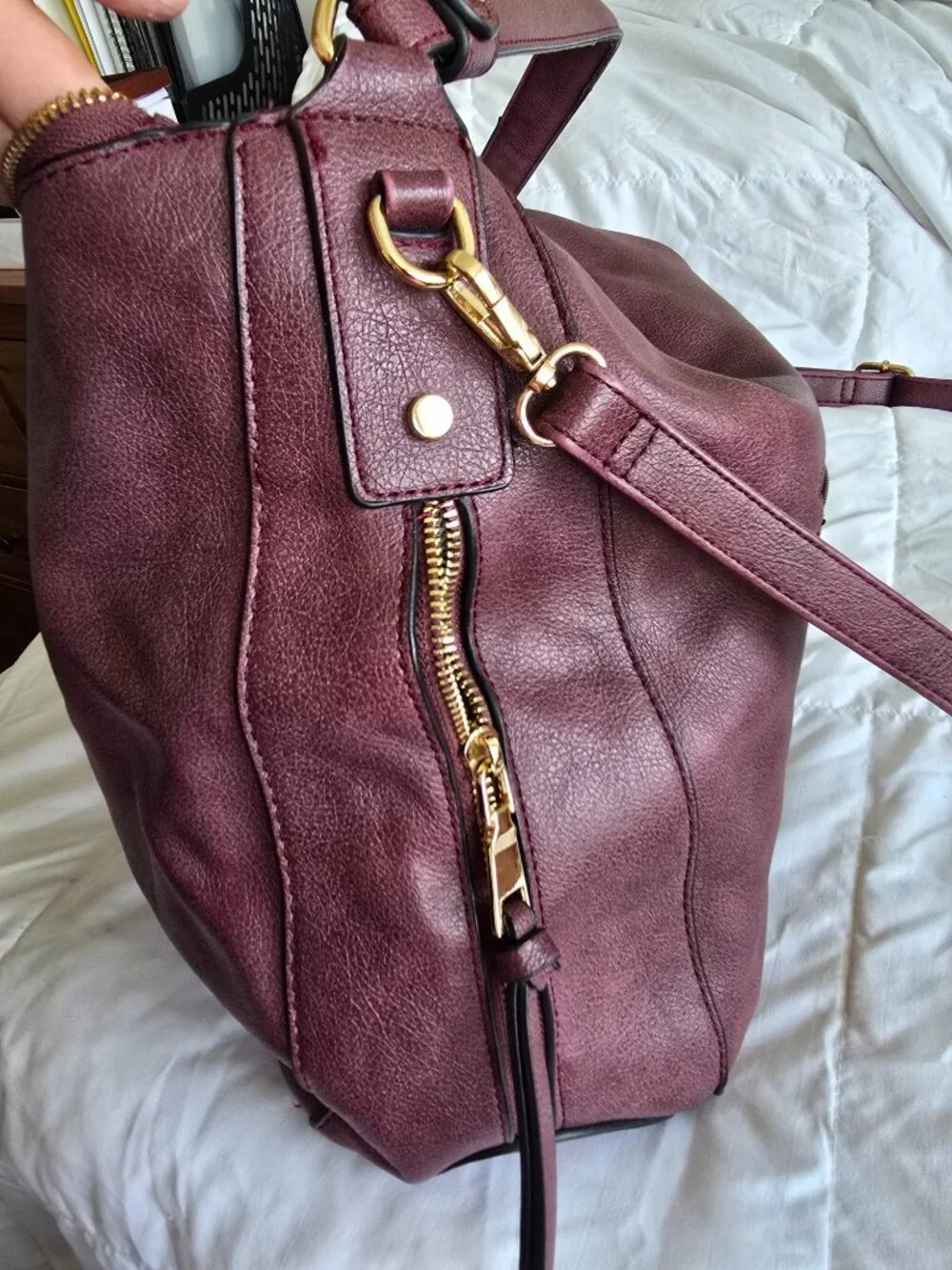 Burgundy Hobo bag